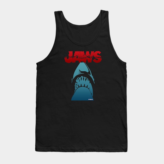 JAWS - GREAT WHITE DANGEROUS SHARK color Tank Top by kooldsignsflix@gmail.com